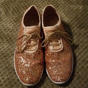 Rose Gold Sparkle Sneakers